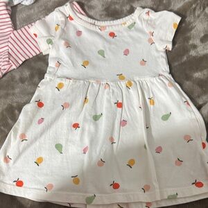 Old Navy White Dress with Colorful Fruit Print